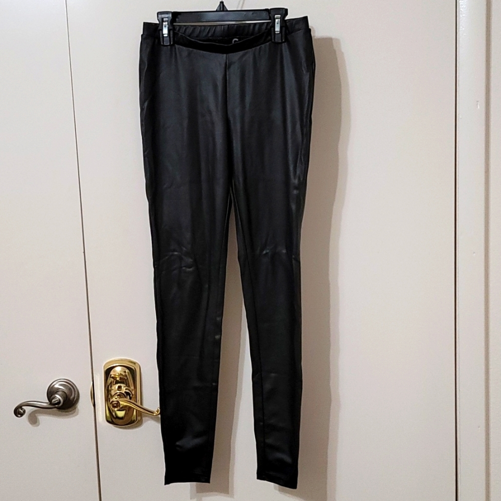 Black PU leggings